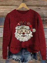 Load image into Gallery viewer, Women's Jewelry Santa Print Casual Sweatshirt
