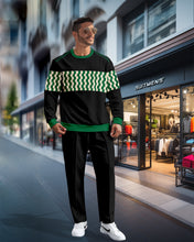 Load image into Gallery viewer, Men's Simple Colorblock Round Neck Casual Sports Set 061