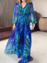 Load image into Gallery viewer, Chiffon Long Sleeve Dress