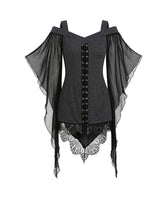 Load image into Gallery viewer, Halloween Solid Color Swing Sleeve Irregular Patchwork Top