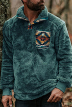 Load image into Gallery viewer, Men&#39;s Aztec Patchwork Pocket Fleece Pullover