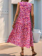 Load image into Gallery viewer, Tummy Flattering Floral Sleeveless Dress