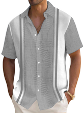 Load image into Gallery viewer, Men's Hawaiian Textured Print Short Sleeve Shirt