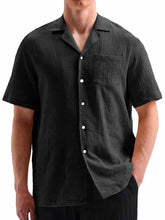 Load image into Gallery viewer, Men's Fashionable Casual Cuban Collar Pocket Short Sleeve Shirt