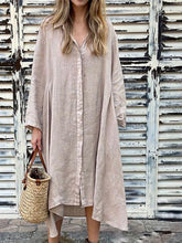 Load image into Gallery viewer, Fashion Casual Long-Sleeved Shirt Dress