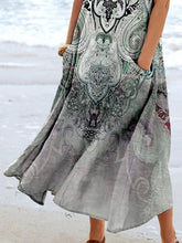 Load image into Gallery viewer, Women's Floral Art Print Pocket Casual Resort Comfort Maxi Dress