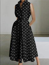 Load image into Gallery viewer, Women&#39;s Fashionable Polka Dot V-neck Button Fishtail Skirt