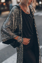 Load image into Gallery viewer, Disco Glamour Sequin Bell Sleeve Kimono