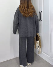 Load image into Gallery viewer, Casual Crewneck Sweater &amp; Pants Two-piece Set