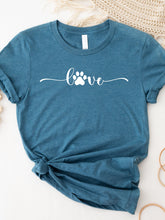 Load image into Gallery viewer, Women's Dog love  Printed Round Neck Short Sleeve T-Shirt