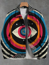 Load image into Gallery viewer, Vintage Psychedelic Print Casual Denim Jacket