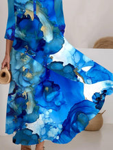 Load image into Gallery viewer, Women&#39;s Watercolor Splash Art Colorful Flowing Dress