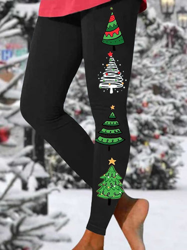 Women's Christmas Print Casual Leggings