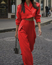 Load image into Gallery viewer, Fashion Lapel Blazer &amp; Pants Two Piece