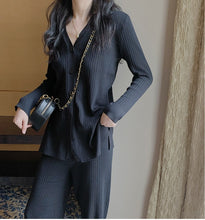 Load image into Gallery viewer, Two-Piece Fashion Casual V-Neck Cardigan Temperament