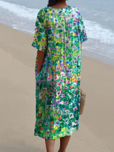 Load image into Gallery viewer, Oil Painting Summer Field Printed Women's Flowy Dress