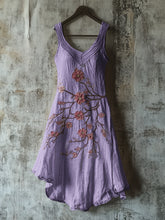 Load image into Gallery viewer, Vintage Celtic Knot With Cherry Blossoms Pattern Linen Tank Dress