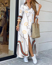 Load image into Gallery viewer, Fashion Sexy Shirt Maxi Dress