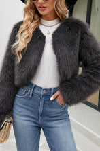 Load image into Gallery viewer, Stylish Long Sleeve Short Casual Faux Fur Jacket