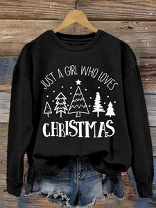 Women's Just A Girl Who Loves Christmas Sweatshirt