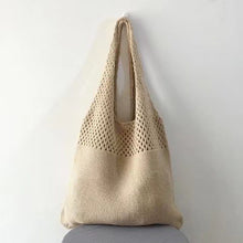 Load image into Gallery viewer, Retro Hollow Hand-Held Shoulder Knitted Wool Bag