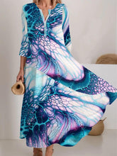 Load image into Gallery viewer, Women&#39;s Watercolor Splash Art Colorful Flowing Dress