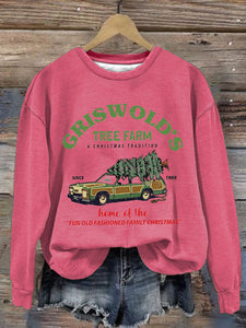 Women's Griswold Christmas Tree Farm Print Sweatshirt