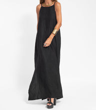 Load image into Gallery viewer, Elegant Solid Color Cotton Linen Sleeveless Long Dress