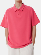Load image into Gallery viewer, Men's Solid Color Comfortable Cotton Casual Daily Raglan Short-sleeved Polo Shirt