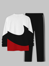 Load image into Gallery viewer, Men's Simple Colorblock Round Neck Casual Sports Set 0139
