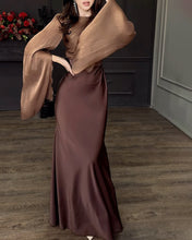 Load image into Gallery viewer, Elegant Split Sleeve Top &amp; Skirt Two-Piece Set
