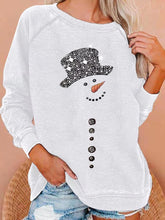 Load image into Gallery viewer, Women&#39;s Christmas Snowman Print Casual Sweatshirt