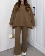 Load image into Gallery viewer, Casual Crewneck Sweater &amp; Pants Two-piece Set