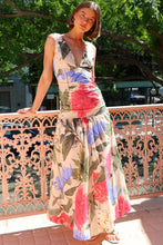 Load image into Gallery viewer, Everyday Multicolor Floral Print Deep V Neck Sleeveless Maxi Dress