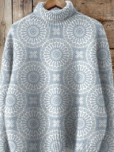 Load image into Gallery viewer, Bohemian Style Geometric Pattern Printed Knit Turtleneck Pullover Sweater