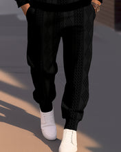 Load image into Gallery viewer, Men&#39;s Textured Jacquard Round Neck Casual Sports Set  007