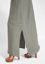 Load image into Gallery viewer, Elegant Solid Color Cotton Linen Sleeveless Long Dress