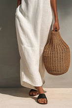 Load image into Gallery viewer, Women's Minimalist Sleeveless Maxi Dress With Cutout Neckline