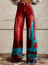 Load image into Gallery viewer, Women's Vintage Print Casual Wide Leg Pants