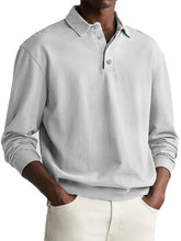Load image into Gallery viewer, Men's Retro Distressed Comfortable Long Sleeve Lapel Polo Shirt