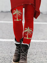 Load image into Gallery viewer, Women's Christmas Palm Tree Print Leggings