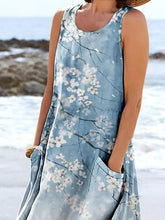 Load image into Gallery viewer, Women's Floral Art Print Pocket Casual Resort Comfort Maxi Dress