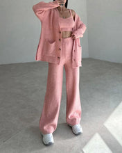 Load image into Gallery viewer, Long Knitted Three-Piece Set