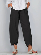 Load image into Gallery viewer, Women's Cotton Linen Simple Loose Casual Ninth Pants