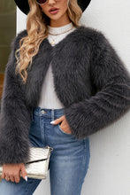 Load image into Gallery viewer, Stylish Long Sleeve Short Casual Faux Fur Jacket