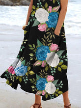 Load image into Gallery viewer, Women's Floral Resort Tank Top with Pockets