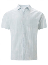 Load image into Gallery viewer, Men's Summer Cotton Tie Dye Lapel Short Sleeve Shirt