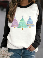 Load image into Gallery viewer, Women's Merry Christmas Tree Print Casual Sweatshirt