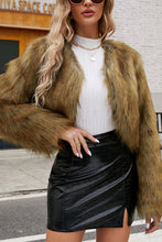 Load image into Gallery viewer, Stylish Long Sleeve Short Casual Faux Fur Jacket