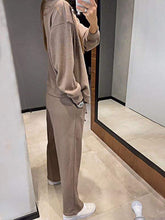 Load image into Gallery viewer, Women's Knitted Buttoned Jacket and Pants Two-piece Set
